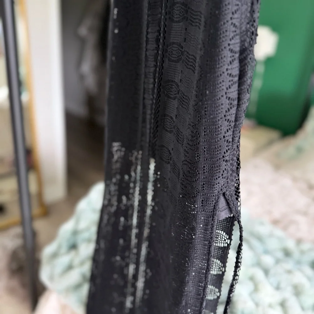 For Love and Lemons x Revolve Black Lace Overlay Maxi Dress | Small - Picture 9 of 16